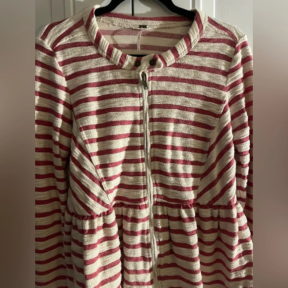 Free People Striped Peplum Jacket - Picture 3 of 6